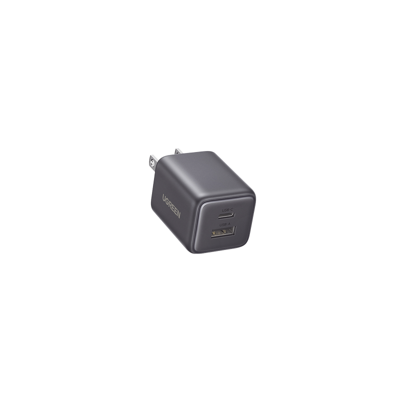 Cargador rápido GaN 1A1C de 20 W y 2 puertos